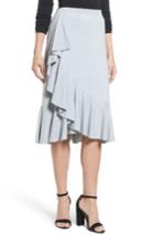 Women's Halogen Ruffled Knit Skirt - Grey