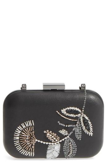 Vince Camuto Almus Leather Minaudiere - Black