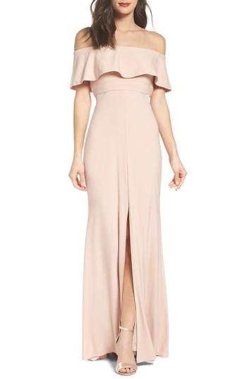 Petite Women's Xscape Jersey Popover Gown P - Pink