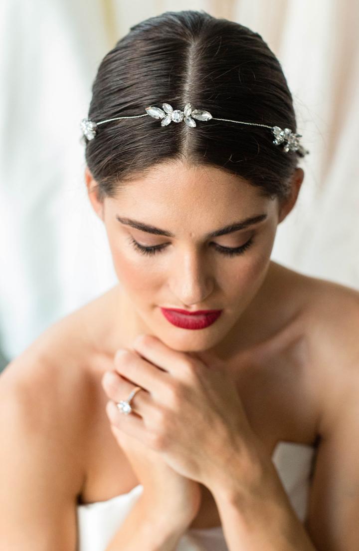 Brides & Hairpins Aubree Crystal Halo Band, Size - Metallic