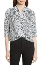 Women's Equipment Essential Python Print Silk Shirt - Grey