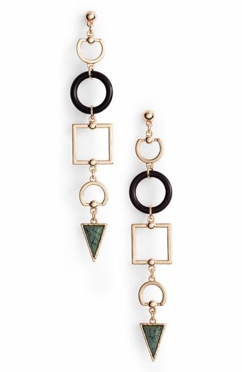Women's Bp. Geometric Stone Drop Earrings