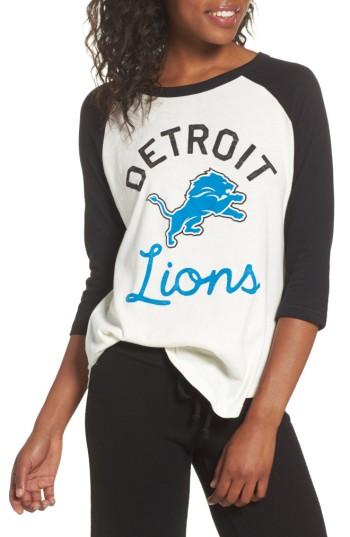 Women's Junk Food Nfl Detroit Lions Raglan Tee, Size - White