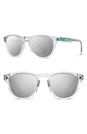 Women's Shwood Ace 48mm Sunglasses - Crystal/ Abalone Shell/ Silver