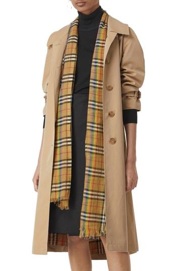 Women's Burberry Rainbow Stripe Vintage Check Scarf
