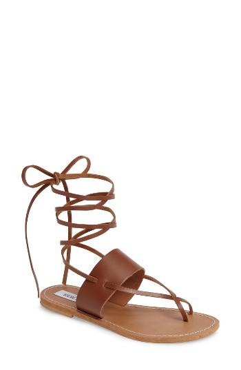 Women's Steve Madden Bianca Lace-up Sandal .5 M - Brown