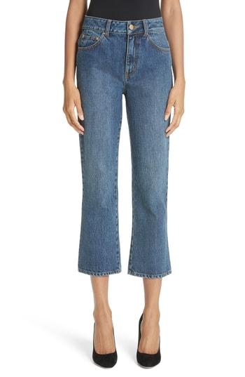 Women's Co Crop Flare Jeans - Blue