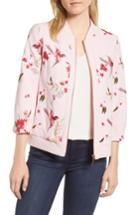 Women's Ted Baker London Bird & Blossom Spring Bomber Jacket - Pink
