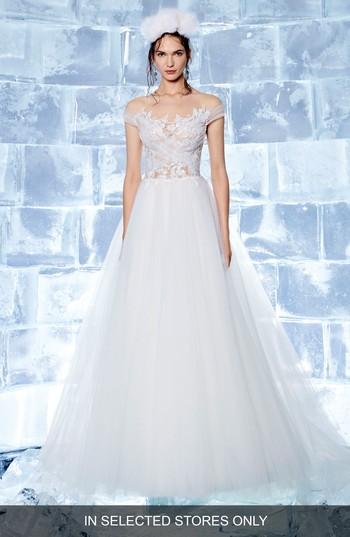 Women's Ines By Ines Di Santo Neive Off The Shoulder Ballgown, Size In Store Only - Ivory