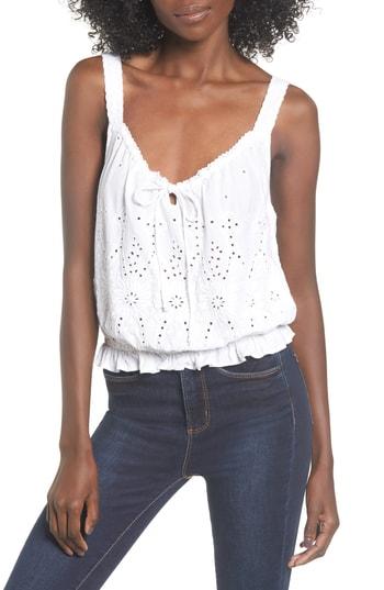 Women's Amuse Society Sea And Sky Eyelet Top