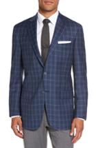 Men's Hart Schaffner Marx Classic Fit Check Wool Sport Coat S - Blue