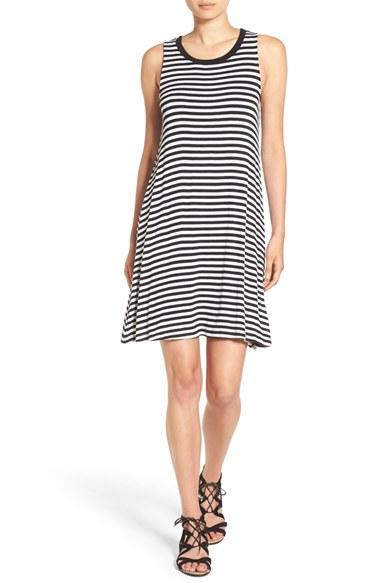 Women's Splendid Stripe Drape Racerback Dress