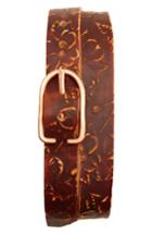 Men's Cause & Effect Dogwood Tooled Leather Belt - Brown