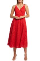 Women's Bardot Genoveve Lace Midi Dress - Red