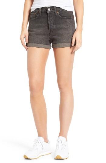 Women's Levi's Wedgie High Waist Denim Shorts - Black