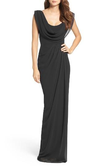 Women's Katie May Farrah Chiffon Gown - Black
