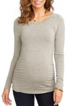 Women's Rosie Pope 'sylvie' Long Sleeve Maternity Tee - Grey