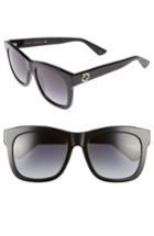 Women's Gucci 54mm Retro Sunglasses - Black/ Grey