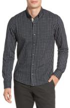 Men's W.r.k Reworked Textured Check Sport Shirt, Size - Black