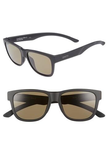 Women's Smith Lowdown Slim 2 53mm Chromapop(tm) Square Sunglasses - Matte Black