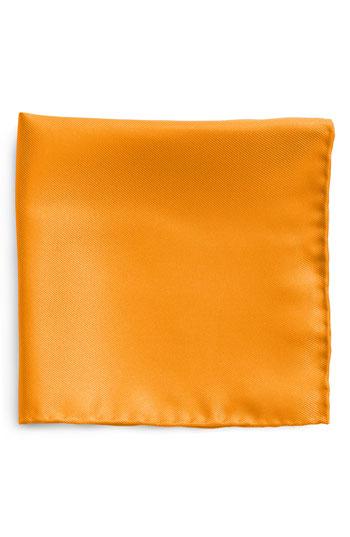 Nordstrom Silk Twill Pocket Square Burnt Orange