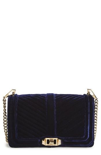 Rebecca Minkoff Love Velvet Crossbody Bag - Blue