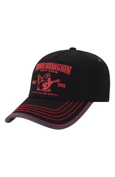 Men's True Religion Brand Jeans 'puff Buddha' Ball Cap - Black
