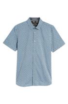 Men's Ted Baker London Newfone Trim Fit Chambray Sport Shirt (l) - Blue