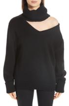Women's Monse One-shoulder Cutout Wool Sweater - Black