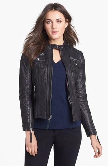 Michael Michael Kors Leather Moto Jacket