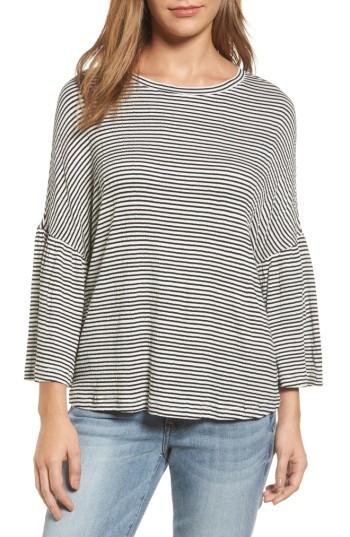 Women's Caslon Stripe Bell Sleeve Tee - Ivory