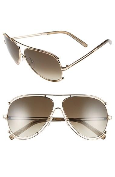 Women's Chloe 'isidora' 61mm Aviator Sunglasses -
