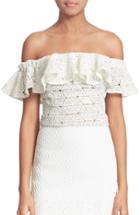 Women's Rebecca Taylor Off The Shoulder Lace Top