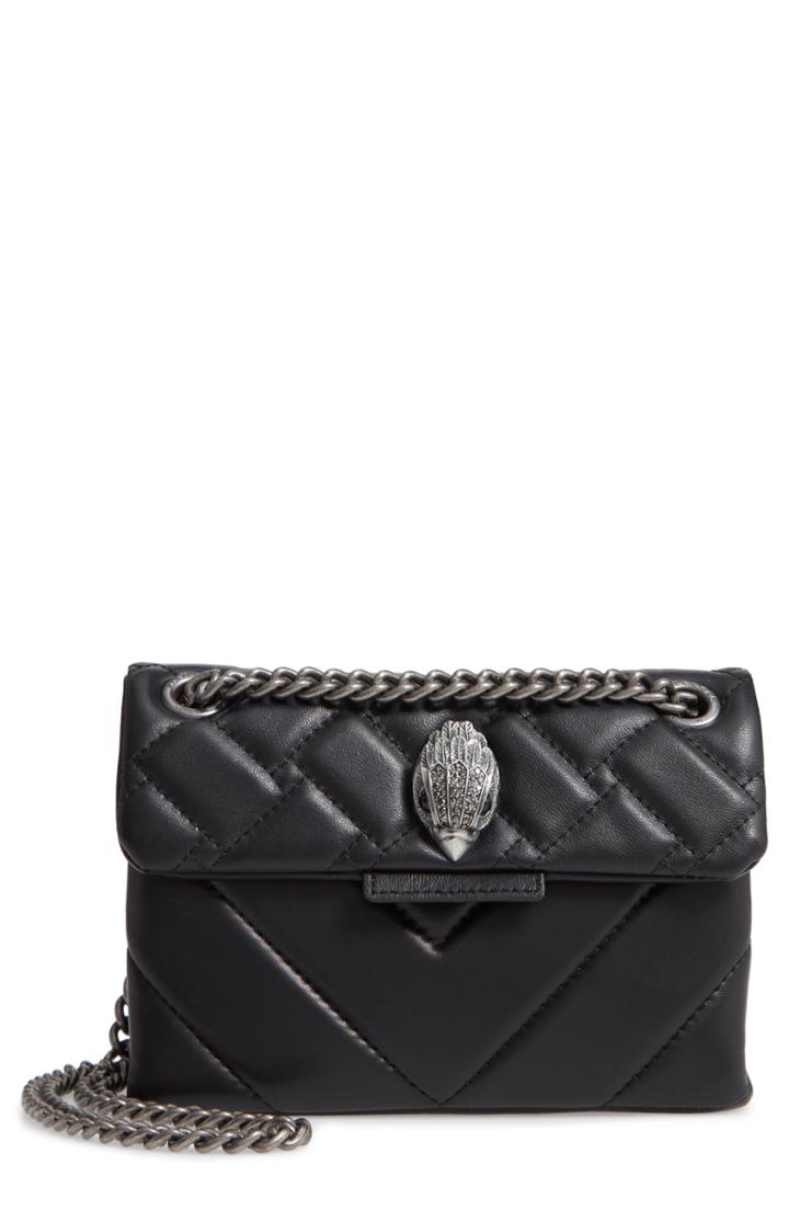 Kurt Geiger London Mini Kensington Quilted Leather Crossbody Bag - Black