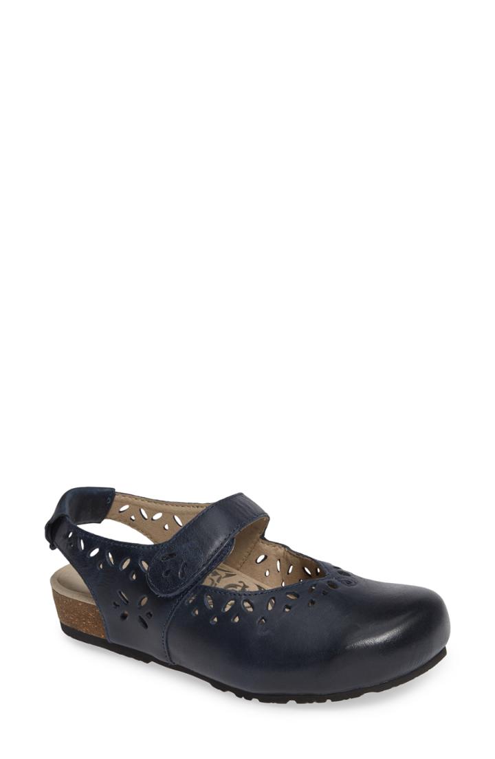 Women's Aetrex 'cheryl' Mary Jane Flat .5 M - Blue
