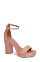Women's Topshop Sloane Woven Platform Sandal .5us / 37eu - Pink