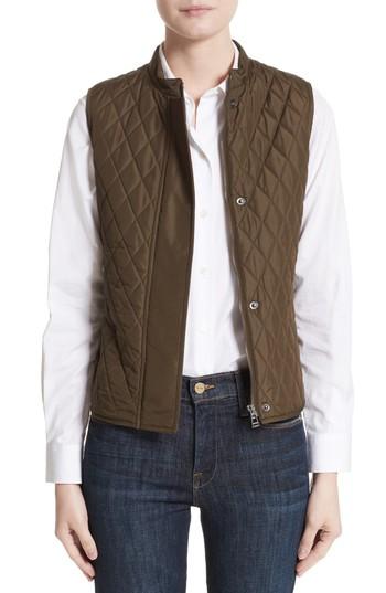 Women's Belstaff Westwell Technical Quilted Vest Us / 42 It - Green