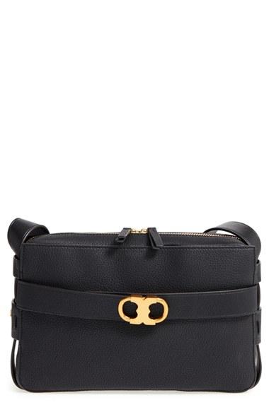 Tory Burch Small Gemini Belted Leather Camera Bag -