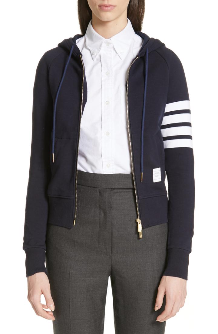 Women's Thom Browne 4-bar Cotton Hoodie