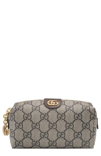 Gucci Mini Ophidia Canvas Cosmetics Pouch, Size - Beige Ebony/ New Acero