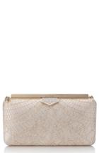 Jimmy Choo Ellipse Metallic Lace Clutch -