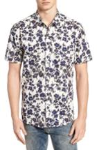Men's 7 Diamonds Magnificent Floral Print Sport Shirt, Size - Ivory