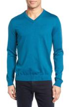 Men's Ted Baker London Alterna V-neck Sweater (m) - Blue/green