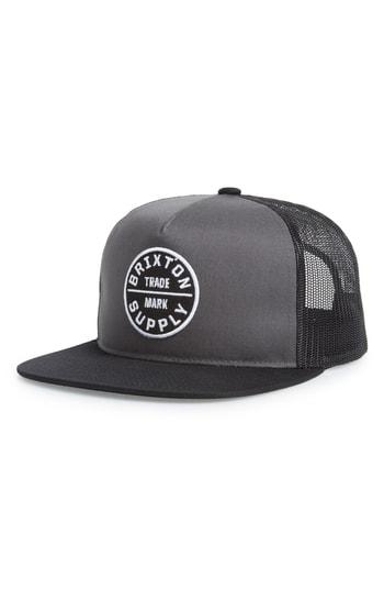 Men's Brixton Oath Iii Mesh Back Cap - Grey