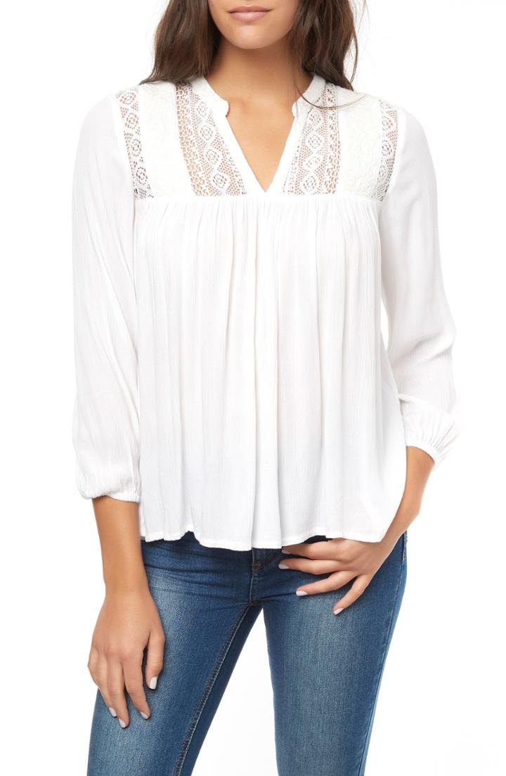 Women's O'neill Mara Lace Yoke Top - White
