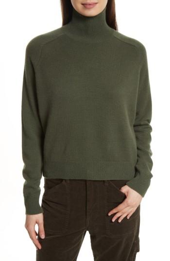 Women's Vince Saddle Cashmere Turtleneck - Green