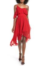 Women's Keepsake The Label Downtown One-shoulder Chiffon Dress - Red