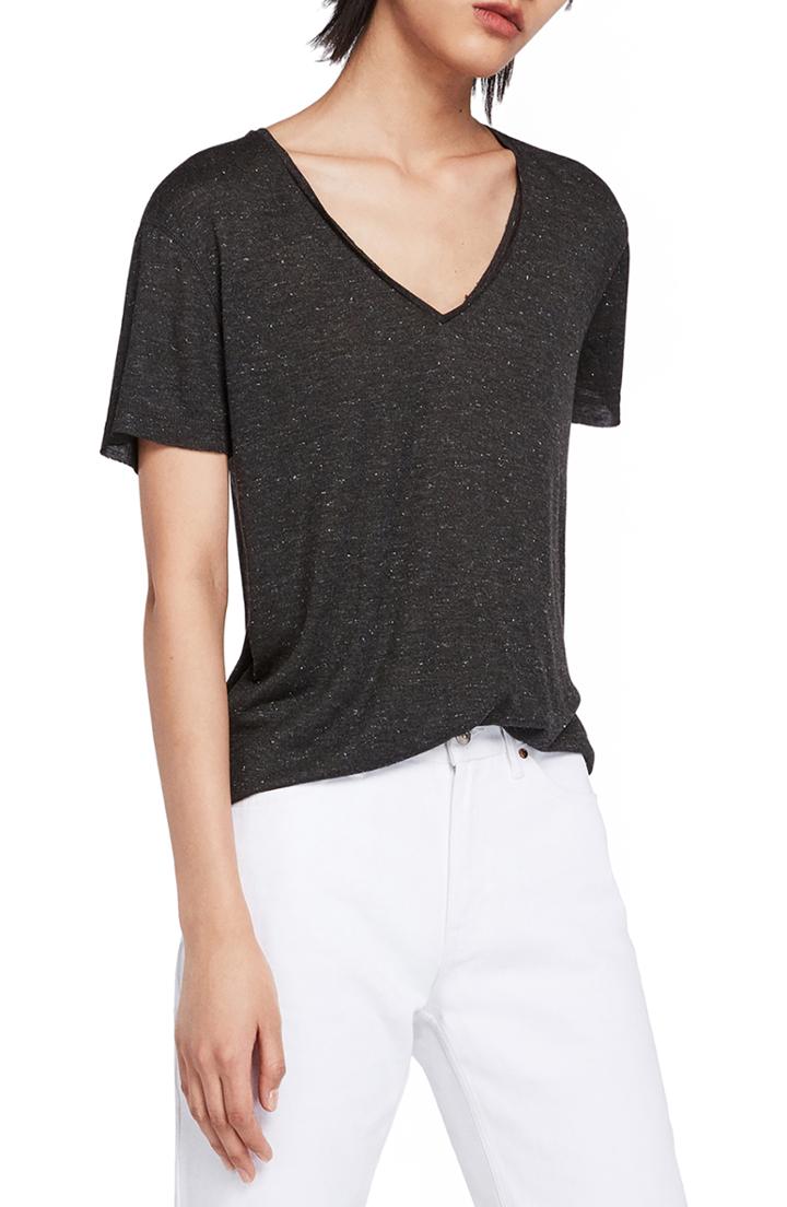 Women's Allsaints Emelyn Shimmer Tee - Grey