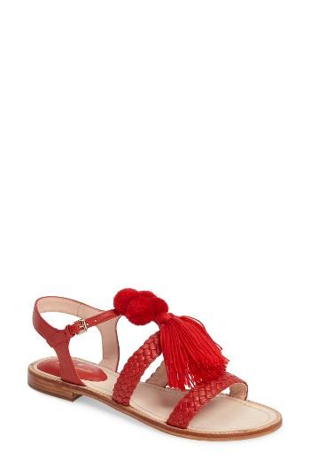 Women's Kate Spade New York Sunset Flat Sandal M - Red