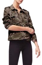 Women's Good American Camo Print Military Jacket /3 - Green